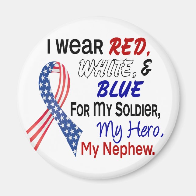 Red White Blue für meinen Nephew Magnet (Vorne)