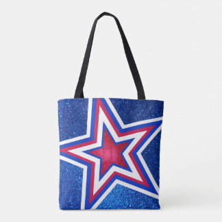 Red White Blue Glitzer American US Flagge