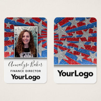 Red White & Blue Glitzer Elect USA Militärisches F
