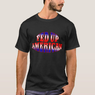 Red White Blue Gradient FÜTTERTE auf AMERIKAN T-Shirt