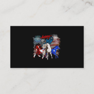 Red White Blue Horst 4. Juli Flag USA Firework Pa Visitenkarte