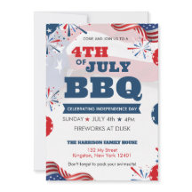 Red White Blue July 4. Party GRILLEN Celebration