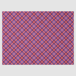 Red White Blue Kariert Pattern Patriotic Retro Coo Seidenpapier