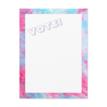 Red White Blue Krawatte Dye VOTE Postkarte