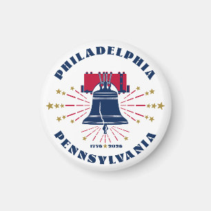 Red White Blue Liberty Bell Philadelphia Magnet