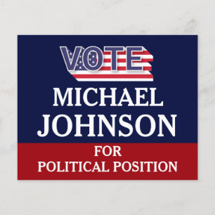 Red White Blue Modern Kampagne Politisch Flyer