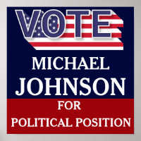 Red White Blue Modern Kampagne Politisch