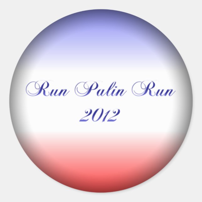 Red White & Blue Palin Fade Round Stickers (Vorderseite)