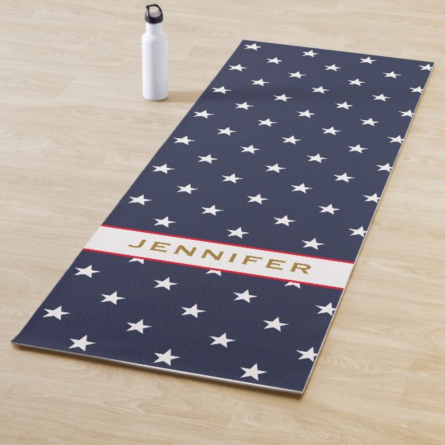 Red White Blue Patriogram Monogram Yogamatte (Beispiel)