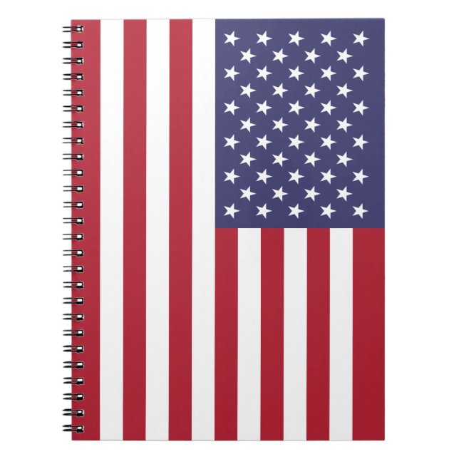 Red White & Blue Patriotic American Flag Notizblock (Vorderseite)