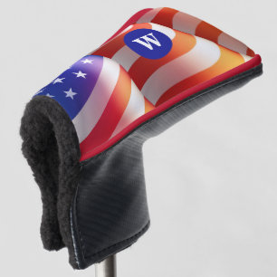 Red White Blue Patriotic Golf Putter Head Cover Headcover