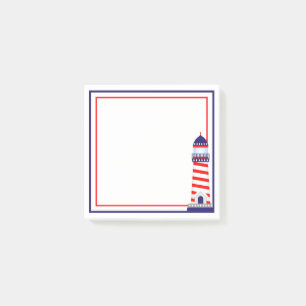 Red White Blue Patriotic Lighthouse Postit Notes Post-it Klebezettel