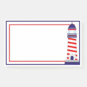 Red White Blue Patriotic Lighthouse Postit Notes Post-it Klebezettel