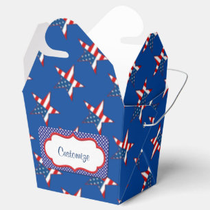 Red White & Blue Patriotic Stars Gefälligkeitsbox Geschenkschachtel