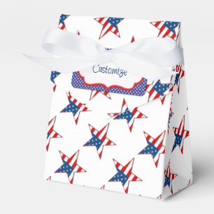 Red White & Blue Patriotic Stars Tent Fevor Box Geschenkschachtel