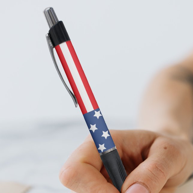 Red White & Blue Patriotic USA Flag Kugelschreiber (Red White & Blue Patriotic USA American Flag Ink Pen)