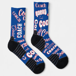 Red White Blue Personalisiert Coach Geschenk Name  Socken