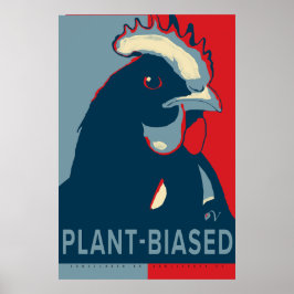 Red White Blue Pop Art Chicken Poster Pflanze-vore