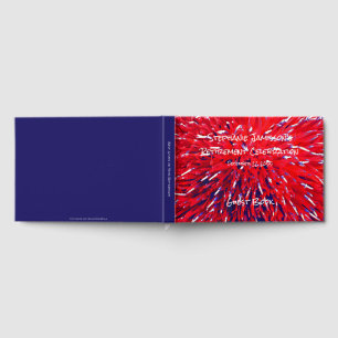 Red White Blue Retirement Party Memory/Guest Book Gästebuch