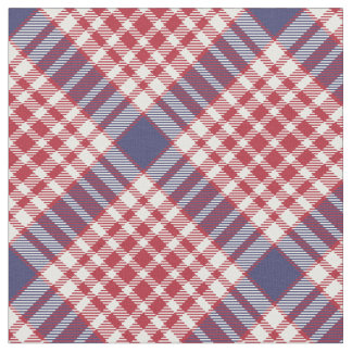 Red White Blue Seamless Tartan Stoff