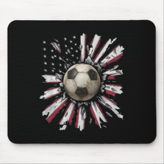 Red-white-blue Soccer Ll Explosion Grunge Street S Mousepad