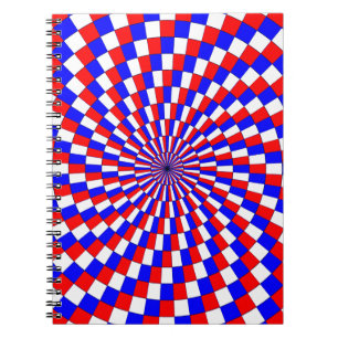Red White Blue Spiral von Kenneth Yoncich Notizblock