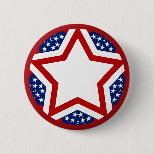 Red White & Blue Star Design zum Hinzufügen von Te Button
