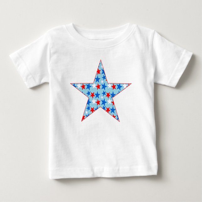 Red White & Blue Star of Stars Baby T-shirt (Vorderseite)