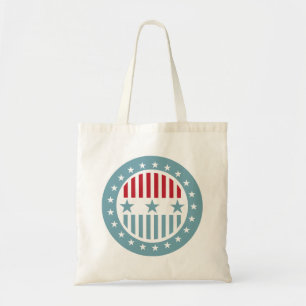 Red White & Blue Stars 4. Juli Tote Tag Tragetasche