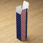 Red White Blue Stars & Streifen Weingeschenkbox Wein-Geschenkverpackung<br><div class="desc">Red White Blue Stars & Streifen Weingeschenkbox</div>