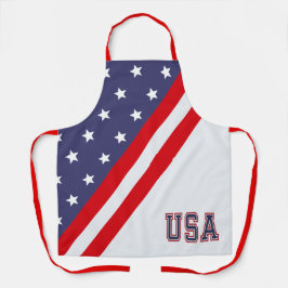 Red, White & Blue Stars & Stripes Schürze