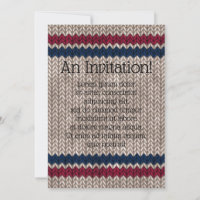 Red White Blue Strick Look Stripe Muster