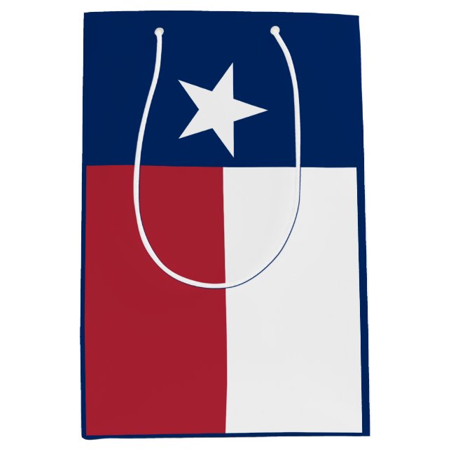 Red White Blue Texas Flag Mittlere Geschenktüte (Vorderseite)