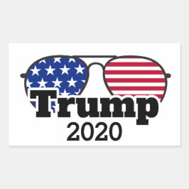 Red White Blue Trump 2020 Rechteckiger Aufkleber