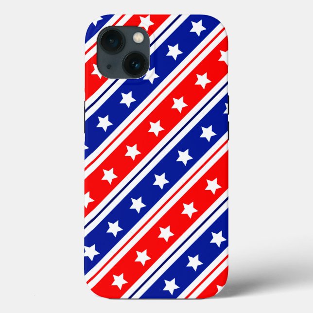 Red White Blue US Flagge Case-Mate iPhone Hülle (Rückseite)