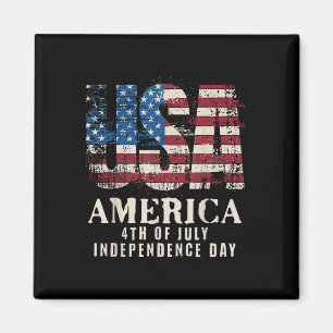 Red White Blue USA Amerika 4. Juli Patriotic _ Magnet