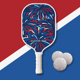 Red, White, Blue USA Fireworks, 4. Juli Custom Pickleball Schläger