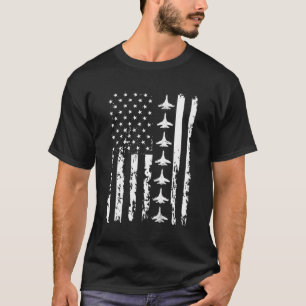 Red White Blue Usa Flag Patriotic Fighting Jets 4t T-Shirt