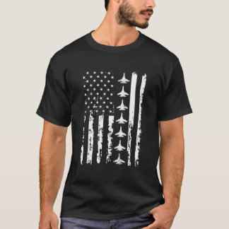 Red White Blue Usa Flag Patriotic Fighting Jets 4t T-Shirt