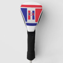 Red White Blue USA Golf Driver Cover