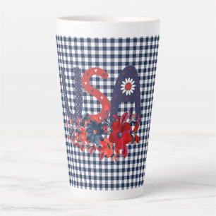 Red White & Blue USA Patriotic Bouquet Milchtasse