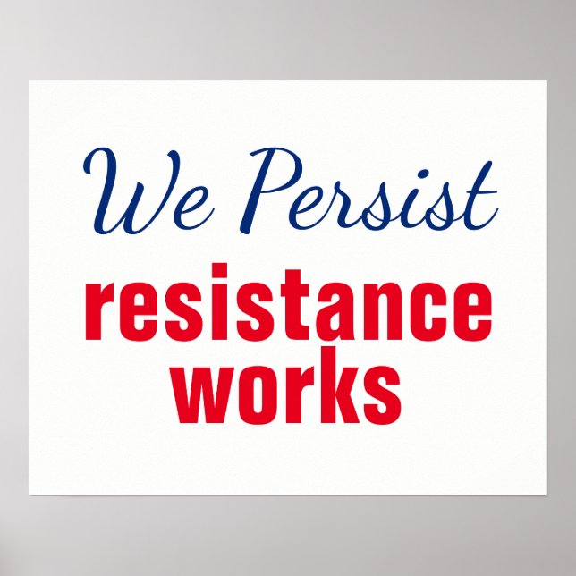 Red White Blue Wir halten den Protest gegen Resist Poster (Vorne)