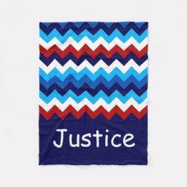 Red White Blue Zickzack Custom Small Fleece Blanko