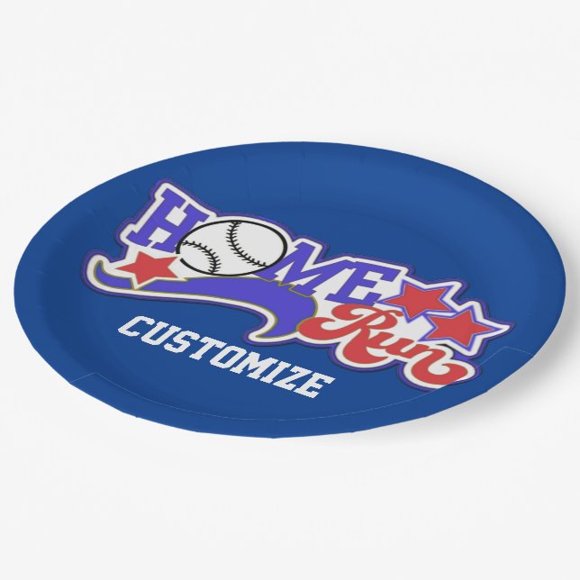 Red White & Blue Zuhause Run Baseball Strip Teller (Schrägansicht)