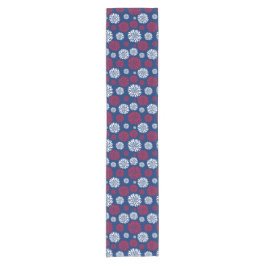 Red & White Blumen Table Runner Kurzer Tischläufer