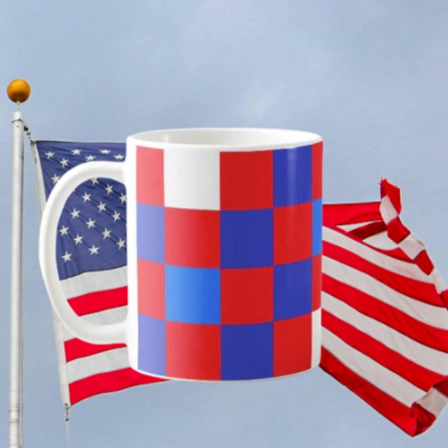 Red, White & Bold – Independence Day Coffee Mug Kaffeetasse (Von Creator hochgeladen)