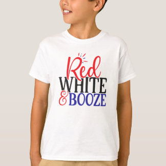 Red White Booze 4. Juli T - Shirt für Kinder
