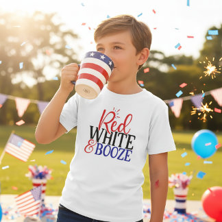 Red White Booze 4. Juli T - Shirt für Kinder