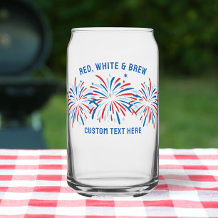 Red White & Brew Feuerwerk 4. Juli Bier Dosenglas