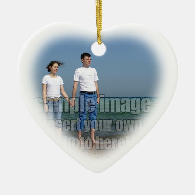 Red & White Candy Cane Custom Weihnachtsdekoration Keramik Ornament (Vorne)